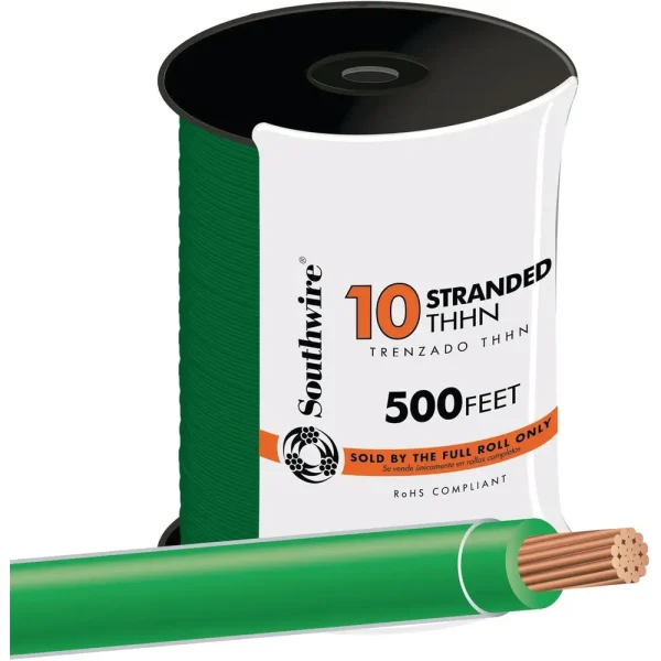 Southwire 500 ft. 10-AWG Green Stranded THHN Wire