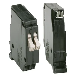 Eaton 15A/15A Single-Pole Twin Circuit Breaker