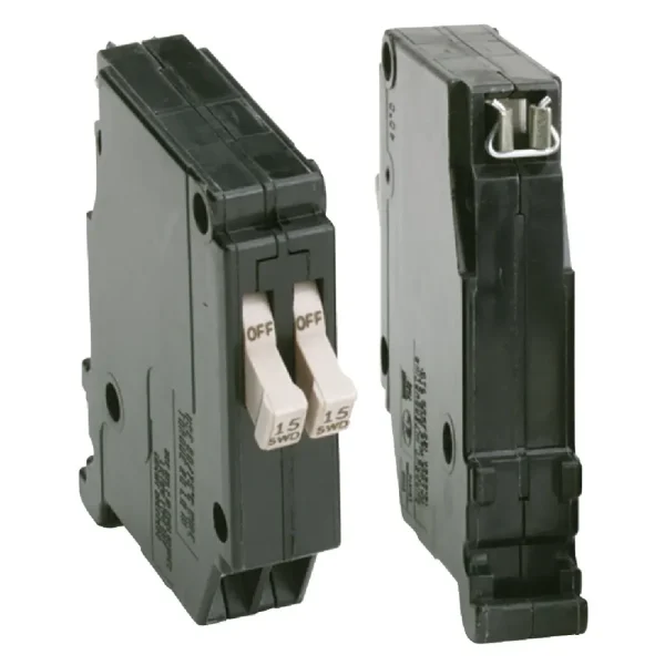 Eaton 15A/15A Single-Pole Twin Circuit Breaker