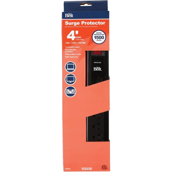 Home Office Computer, Phone, Or Fax Surge Protector Strip
