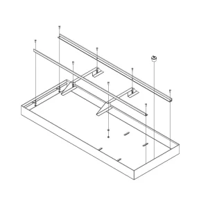 Water Pan with Rails for Husqvarna TS250XL3 Tile Saw - view 2