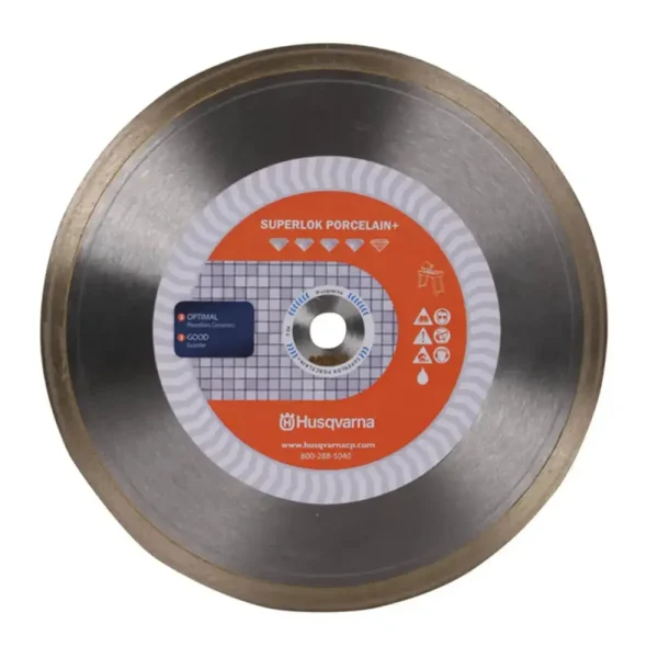 Husqvarna 10″ Superlok Porcelain+ Diamond Blade for Rail Saws