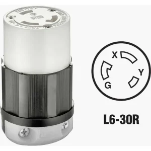 Leviton 30 Amp L6-30R Industrial Grade Locking Cord Connector
