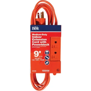 Do it Best Orange 16/3 Triple Tap Extension Cord, 9 ft