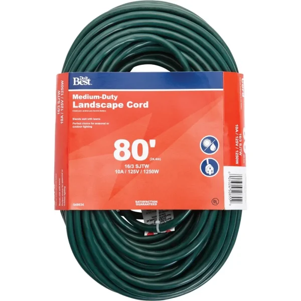 Do it Best Green 16/3 Landscape Extension Cord, 80 ft