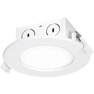 Satco 8.5 Watt LED Edge-lit Warm White Direct Wire Downlight, 4 in