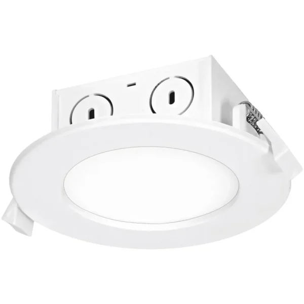 Satco 8.5 Watt LED Edge-lit Warm White Direct Wire Downlight, 4 in
