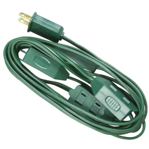 Do it Best Green 18/2 Christmas Tree Extension Cord, 15 ft