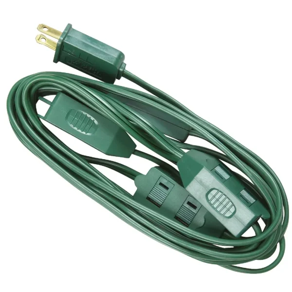 Do it Best Green 18/2 Christmas Tree Extension Cord, 15 ft