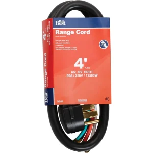 Southwire 6/2 + 8/2 Gauge 4 Ft. 4-Conductor Range Cord
