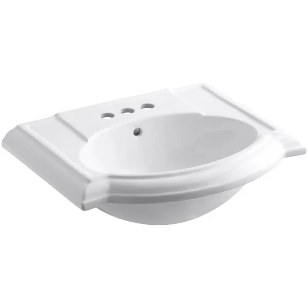 Kohler Devonshire White Bathroom Sink with 4 in. Centerset Faucet Holes