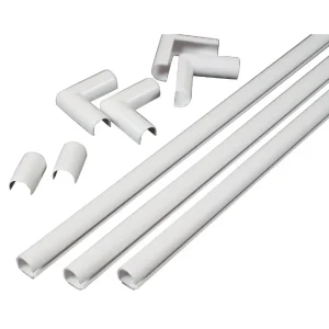 Wiremold CordMate 1/2″ x 3′ White Cord Channel Kit
