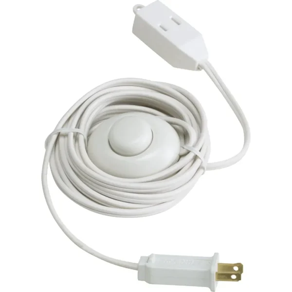 Do it Best White 18/2 Extension Cord with Foot Switch, 15 ft