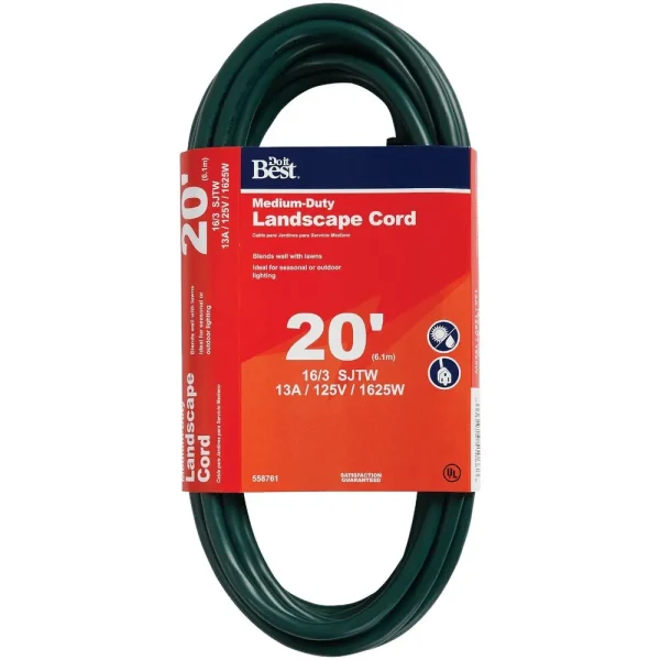 Do it Best Green 16/3 Landscape Extension Cord, 20 ft