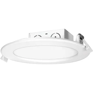 Satco 11.6 Watt LED Round Edge-Lit Direct Wire Downlight, 5-6 in