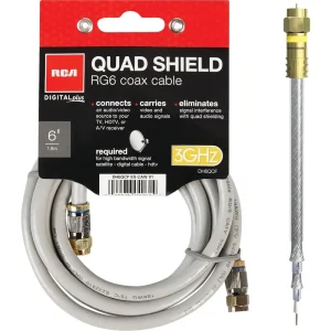 RCA 6 Ft. Quad RG6 Coaxial Cable