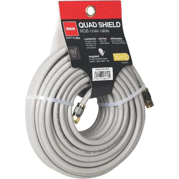 RCA 50 ft. Quad Shield Cable