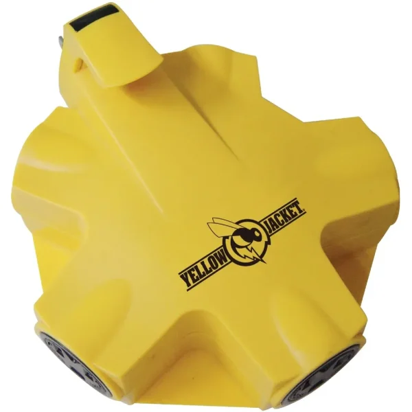 Yellow Jacket 5-Outlet Outdoor Adapter with Locks, Yellow