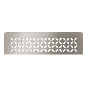 Schluter SHELF-N Rectangular Shower Niche Shelf | Brushed Stainless Steel / Floral - view 2