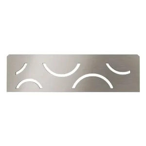 Schluter SHELF-N Rectangular Shower Niche Shelf | Brushed Stainless Steel / Floral - view 3