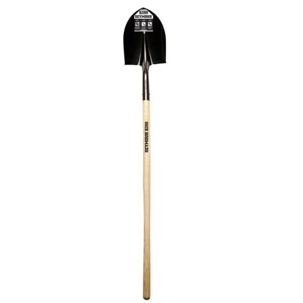16 Ga. Round Point Shovel, 42″ Hardwood Handle