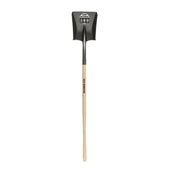 16 Ga. Square Point Shovel, 42″ Hardwood Handle