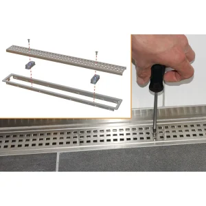 Schluter KERDI-LINE Square Perforated Grate Kit with Lock | 19-11/16″ (50 cm)