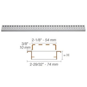Schluter KERDI-LINE Square Perforated Grate Kit with Lock | 19-11/16″ (50 cm) - view 3