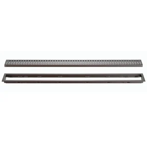 Schluter KERDI-LINE Bronze Linear Grate Kit | 3/4″ (19mm) / 19-11/16″ (50 cm) / Solid - view 2