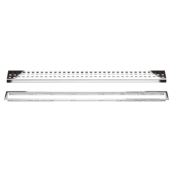 Schluter KERDI-LINE Chrome Linear Grate Kit | 3/4″ (19mm) / 19-11/16″ (50 cm) / Solid