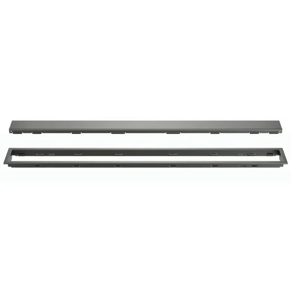 Schluter KERDI-LINE Dark Anthracite Linear Grate Kit | 3/4″ (19mm) / 19-11/16″ (50 cm) / Solid
