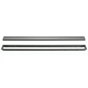Schluter KERDI-LINE Dark Anthracite Linear Grate Kit | 3/4″ (19mm) / 19-11/16″ (50 cm) / Solid - view 2