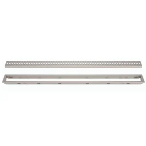 Schluter KERDI-LINE Stone Grey Linear Grate Kit | 19-11/16″ (50 cm) / Solid - view 2