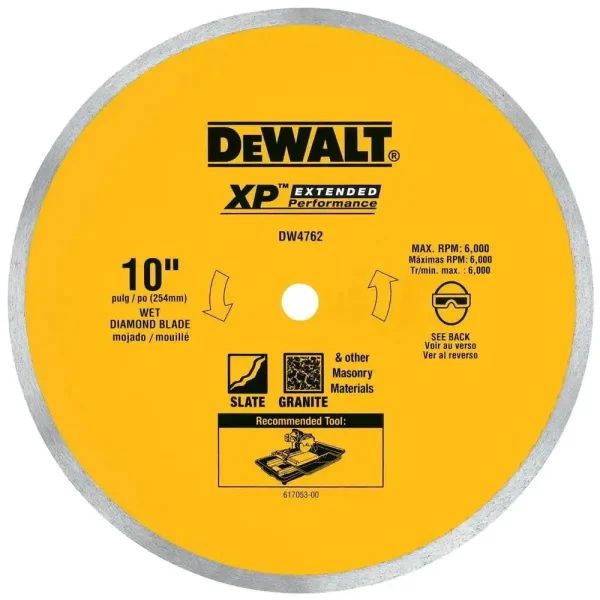 Dewalt DW4762 XP 10″ Wet Porcelain Blade