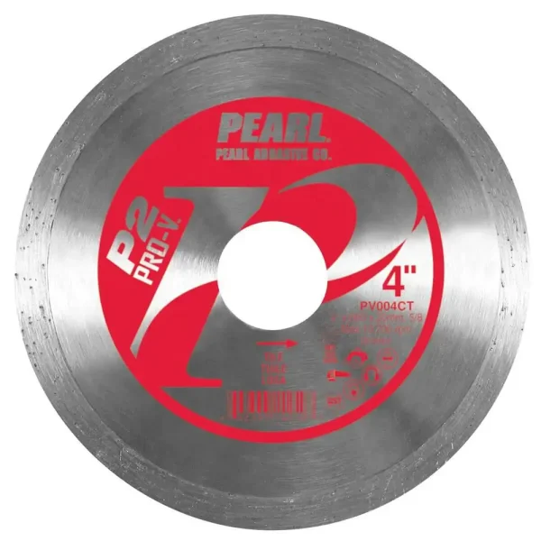 Pearl Abrasive Pro-V Wet/Dry Diamond Blade | 4″