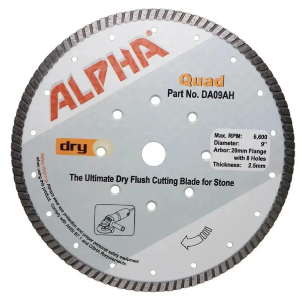 Alpha Tools Quad Flush Cutting Diamond Blades | 4″