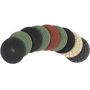 Husqvarna 4″ Resin Flex Wet Pads for Granite