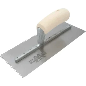 Marshalltown Notched Trowels Wood Handle | 702S – 1/4″ x 1/4″ x 1/4″ Square Notch - view 3