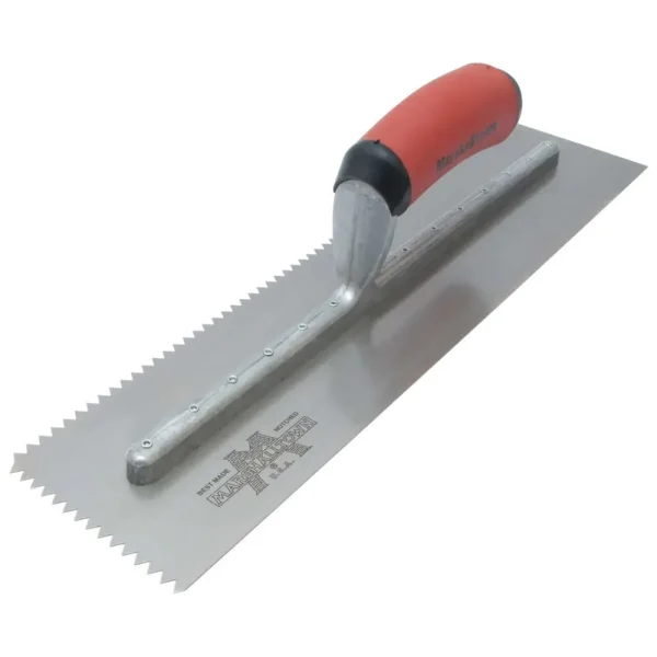 Marshalltown 16″ Notched Trowel | 708SD – 1/4″ x 3/16″ x 1/4″ V Notch