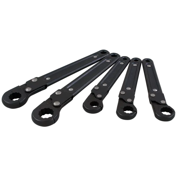 5 Piece SAE Ratcheting Tube Wrench Set