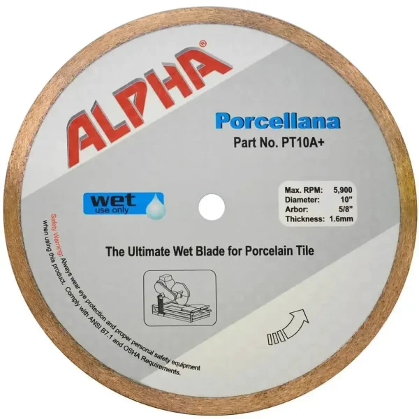 Alpha Porcellana Wet Diamond Blade | 4-3/8″