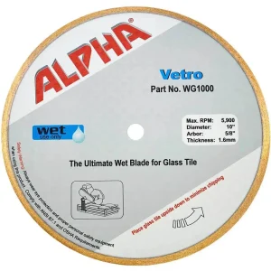 Alpha Vetro Glass Tile Diamond Blade | 4-3/8″