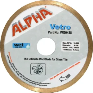 Alpha Vetro Glass Tile Diamond Blade | 4-3/8″ - view 4