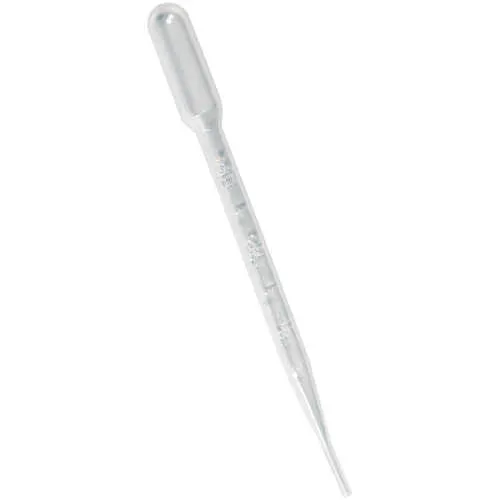 Pipette, 3ml Graduated, Plastic, Pack of 500