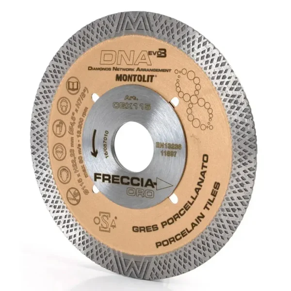Montolit CGX Gold Line DNA Diamond Blades | 4″