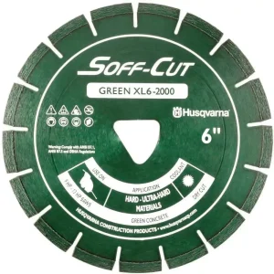 Soff Cut Excel 2000 Green Ultra Early Diamond Blades | 6″ x .100