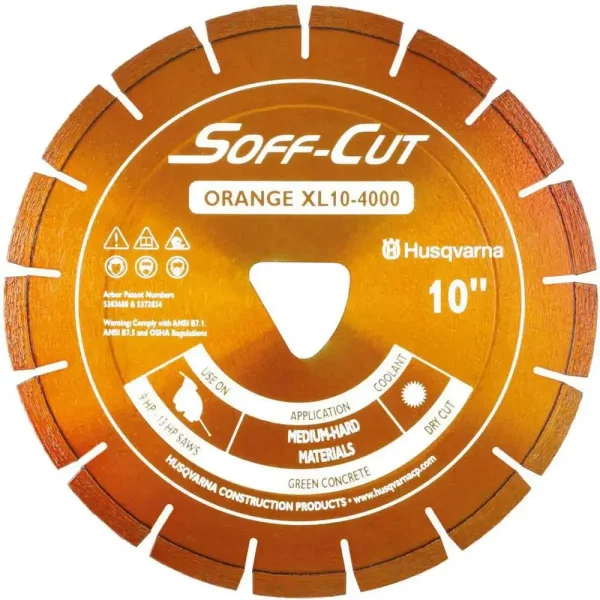 Soff Cut Excel 4000 Orange Ultra Early Diamond Blades | 6″ x .100