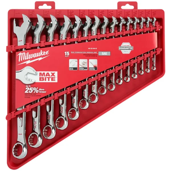 Milwaukee® 15-Piece Combination Wrench Sets