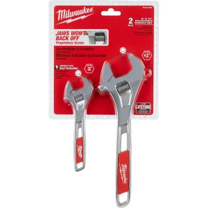 Milwaukee® 2-Piece Adjustable Wrench Set