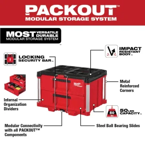 Milwaukee® PACKOUT™ 2-Drawer Tool Box - view 4